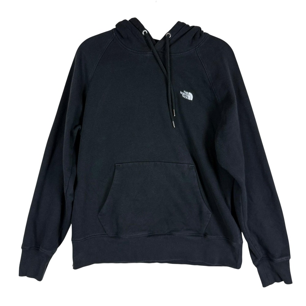 The North Face Hoodie Womens‎ Medium Black Pullover Fleece Kangaroo Pocket Logo
